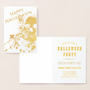 Happy Halloween HiFi Skeleton Folienkarte