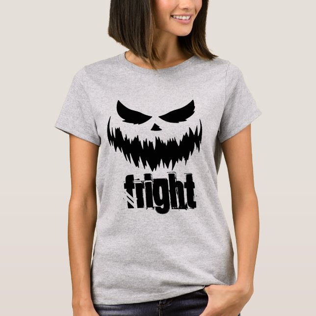 Happy Halloween Horror Fright Face T - Shirt (Vorderseite)