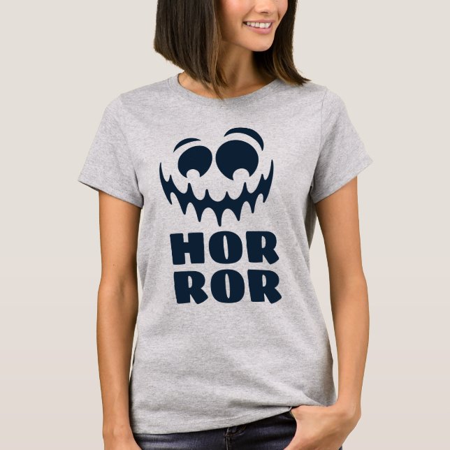 Happy Halloween Horror Funny Face T - Shirt (Vorderseite)