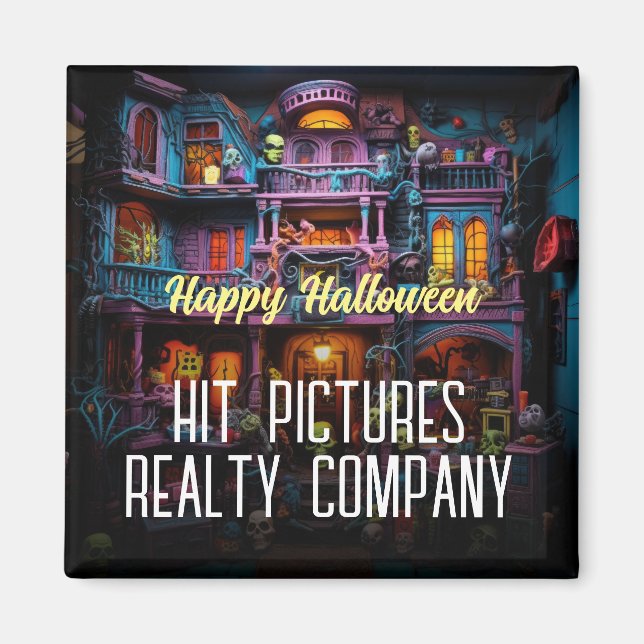 Happy Halloween Horror Realtor Contractor Magnet (Vorne)
