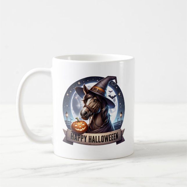 Happy Halloween Horse Mug, Halloween Gift, Animal Kaffeetasse (Links)