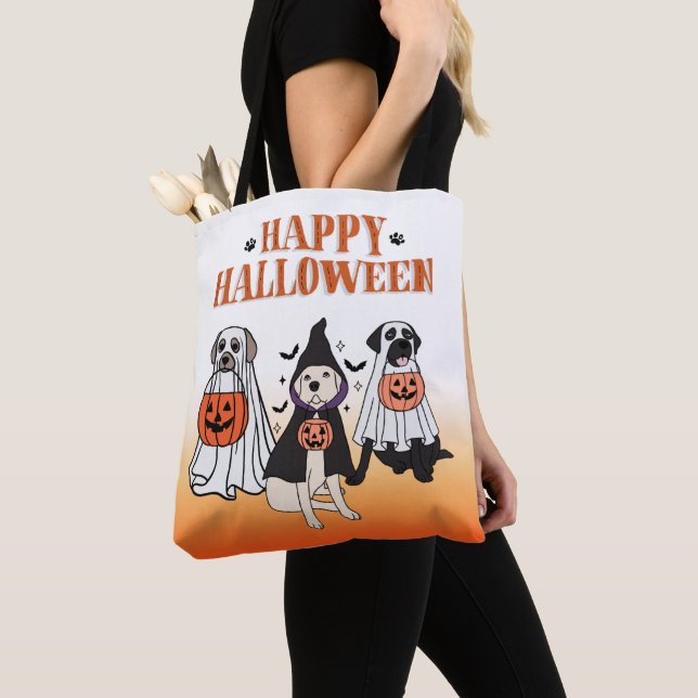 Happy Halloween Hund Ghost Orange & White (Von Nahem)