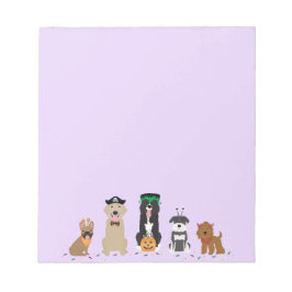 Happy Halloween Hunde Lila Notizblock