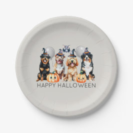 Happy Halloween Hunde Pappteller