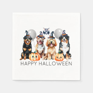 Happy Halloween Hunde Serviette