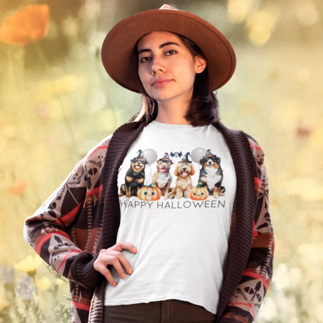 Happy Halloween Hunde T-Shirt (Von Creator hochgeladen)