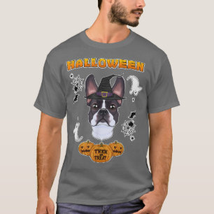 Happy Halloween I Dog Lover I Boston Terrier 446  T-Shirt