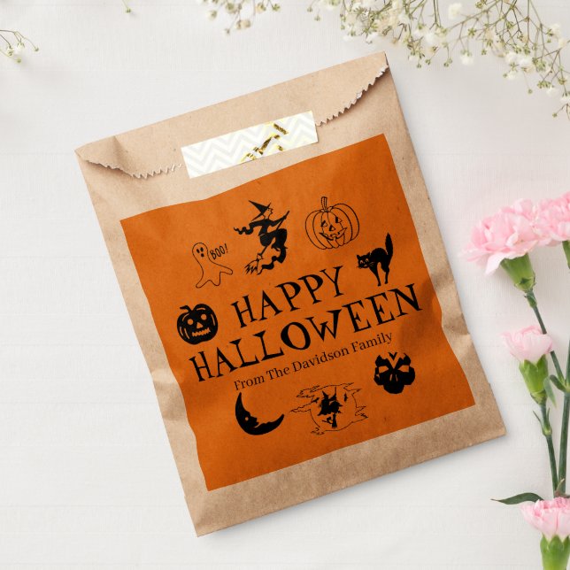 Happy Halloween individuelle Name Geschenk Leckere Geschenktütchen (Versiegelt)