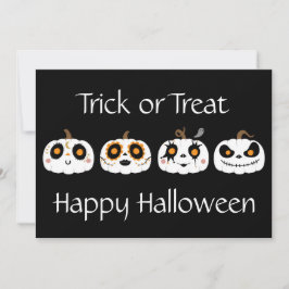 Happy Halloween Jack-O-Lanterns Holiday Card Feiertagskarte