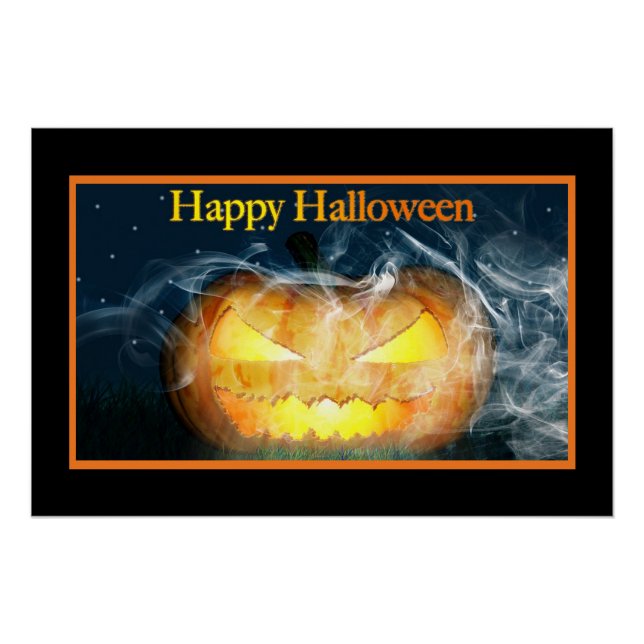 Happy Halloween Jack-o-Laterne Poster (Vorderseite)