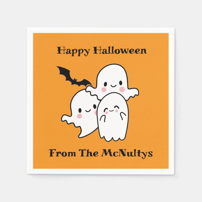 Happy Halloween kann personalisieren Serviette (Vorderseite)