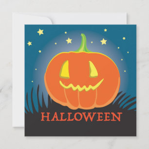 Happy Halloween Karren mit Kürbis Feiertagskarte