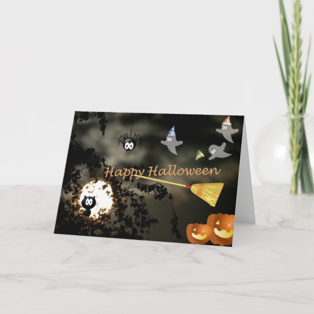 Happy Halloween Karte (Vorderseite)