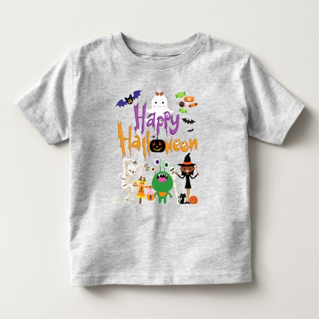 Happy Halloween Kids Niedlich und Spooky Kleinkind T-shirt (Vorderseite)