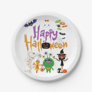 Happy Halloween Kids Niedlich und Spooky Pappteller