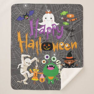 Happy Halloween Kids Niedlich und Spooky Sherpadecke