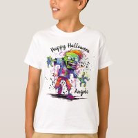 Happy Halloween Kids Zombie Colorful