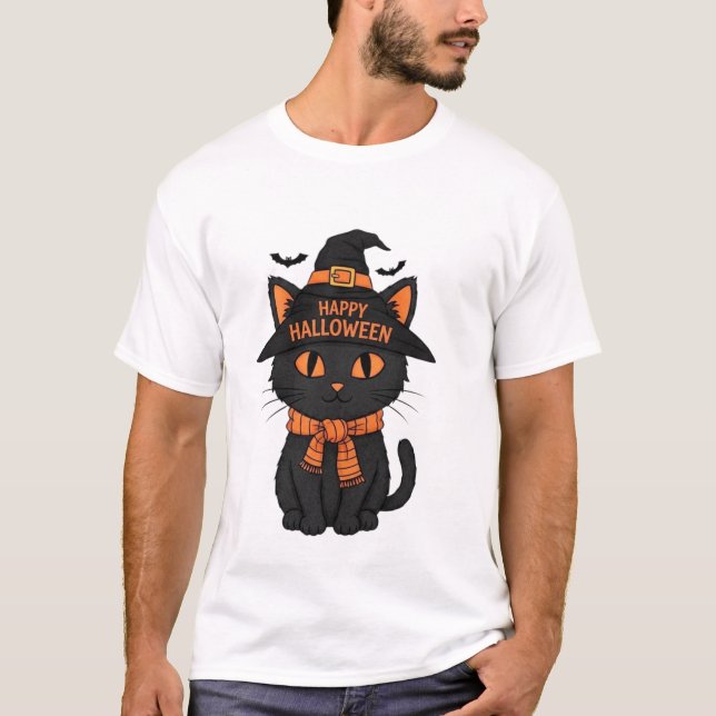 Happy Halloween kitty T-Shirt (Vorderseite)