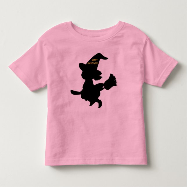 "HAPPY HALLOWEEN" KLEINE WITCH KLEINKIND T-SHIRT (Vorderseite)