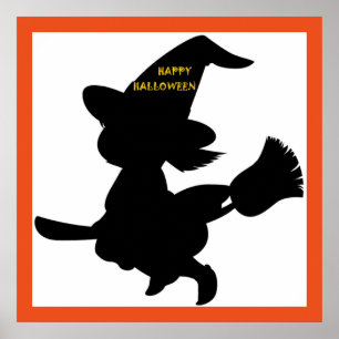 "HAPPY HALLOWEEN" KLEINE WITCH POSTER