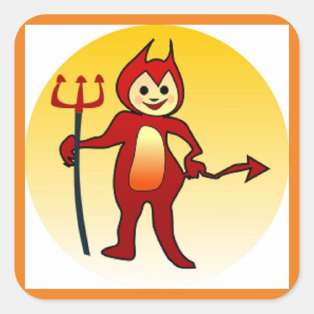 "HAPPY HALLOWEEN" KLEINER ABSCHLAG QUADRATISCHER AUFKLEBER (Vorderseite)