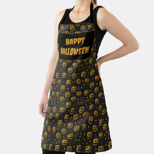 Happy halloween knackiger Cartoon dunkel Schürze (InSitu)