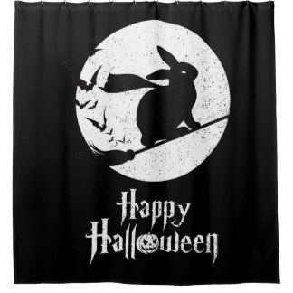 Happy Halloween Kostüm Hexenhase Lover Geschenk Duschvorhang