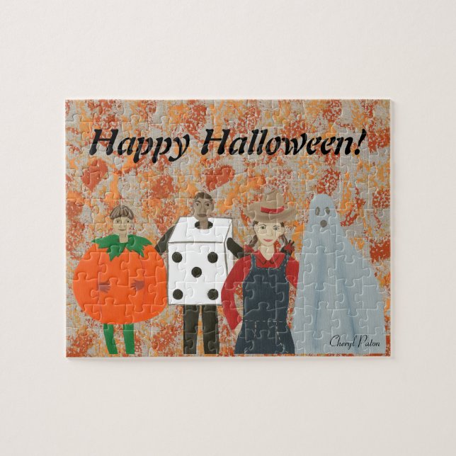 Happy Halloween Kostüme Abstraktes Puzzle (Horizontal)