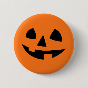 Happy Halloween Kürbis abgeschieden lustiges Läche Button