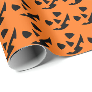 Happy Halloween Kürbis abgeschieden lustiges Läche Geschenkpapier