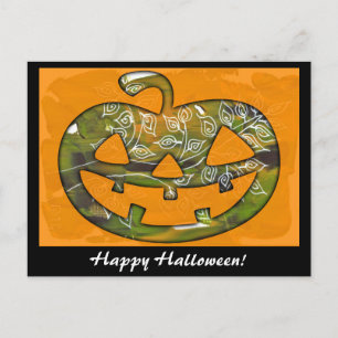 Happy Halloween Kürbis - Einladung nach der Karte