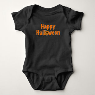Happy Halloween-Kürbis-Kürbislaterne Baby Strampler