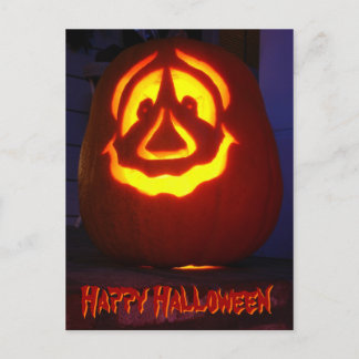 Happy Halloween Kürbis Postkarte