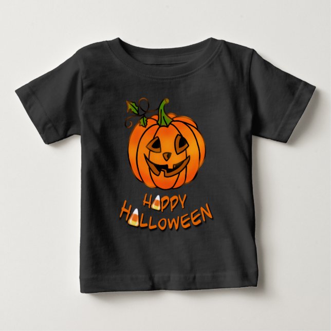 Happy Halloween | Kürbis | Süßmais Baby T-shirt (Vorderseite)