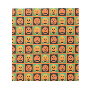 Happy Halloween Kürbisgesicht Notizblock