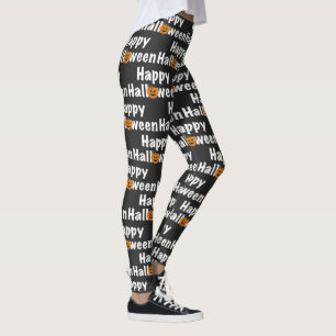 Happy Halloween Kürbiskugel-Jack-Laterne Leggings