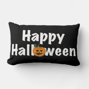 Happy Halloween Kürbiskugel-Jack-Laterne Lendenkissen