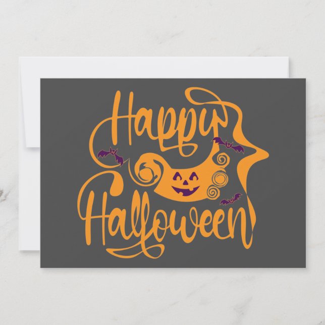 Happy Halloween-Kürbislaterne Einladung (Vorderseite)