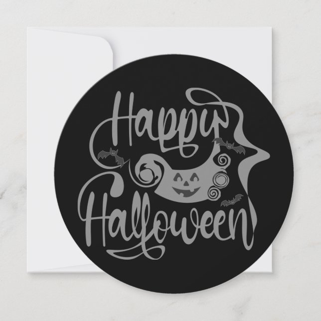 Happy Halloween-Kürbislaterne Einladung (Vorderseite)