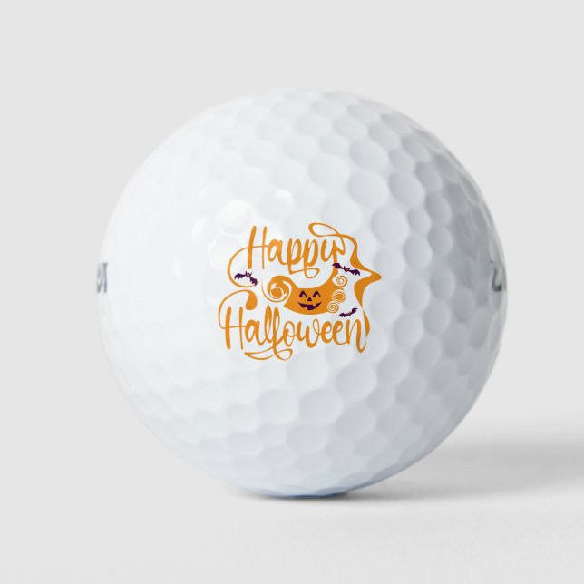 Happy Halloween-Kürbislaterne Golfball (Vorderseite)