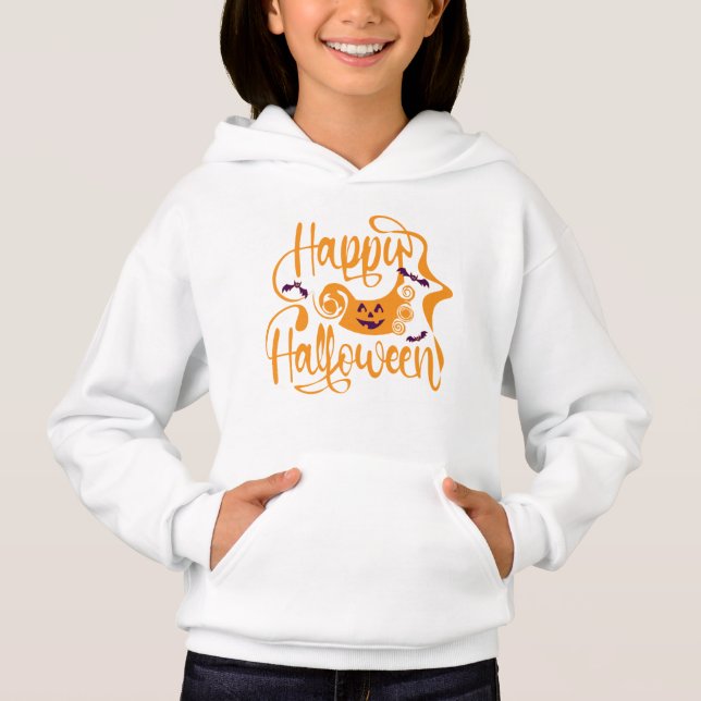 Happy Halloween-Kürbislaterne Hoodie (Vorderseite)