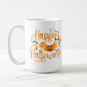 Happy Halloween Kürbislaterne Kaffee Tasse