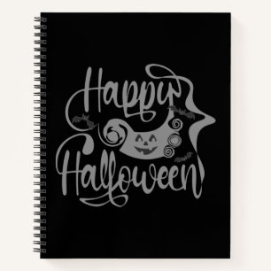 Happy Halloween-Kürbislaterne Notizbuch