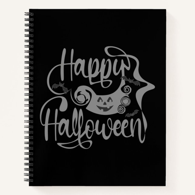 Happy Halloween-Kürbislaterne Notizbuch (Vorderseite)