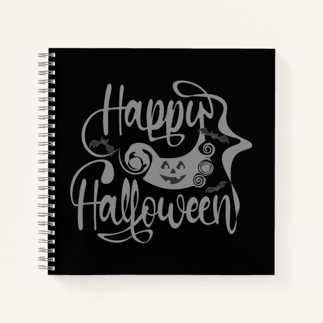 Happy Halloween-Kürbislaterne Notizbuch (Vorderseite)