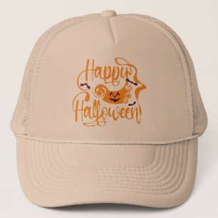 Happy Halloween-Kürbislaterne Truckerkappe