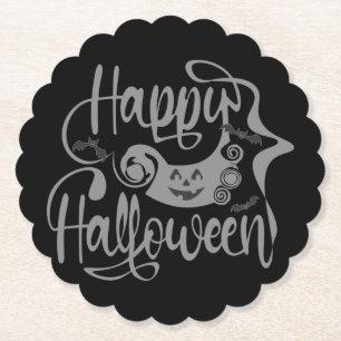 Happy Halloween-Kürbislaterne Untersetzer