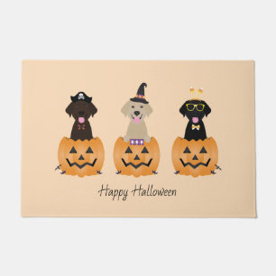 Happy Halloween Labrador Retriever Dogs Pumpkin Fußmatte
