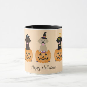 Happy Halloween Labrador Retriever Dogs Pumpkin Tasse