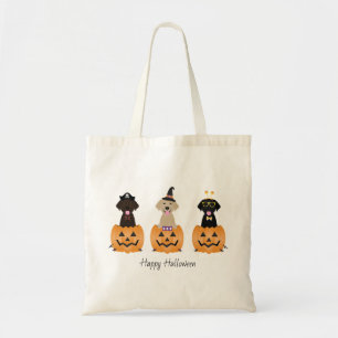 Happy Halloween Labrador Retriever Dogs Pumpkin Tragetasche